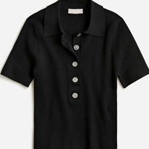 J Crew BLACK (M) short-sleeve polo shirt (Runs Small)